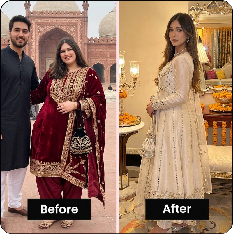 Before and After transformation