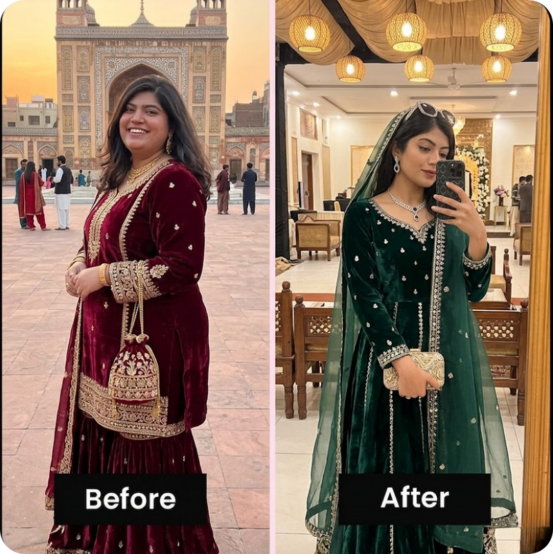 Before and After transformation